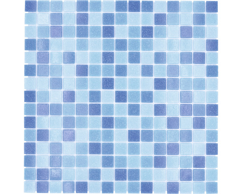 Mosaïque en verre GM A 339P pour la construction de piscines, bleu 32,7x30,5 cm