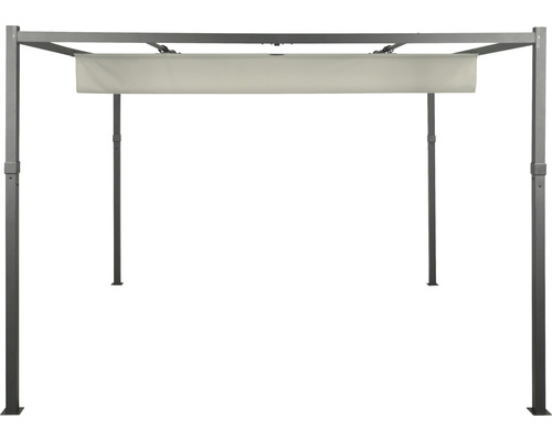 Tonnelle en métal avec panneau latéral rétractable