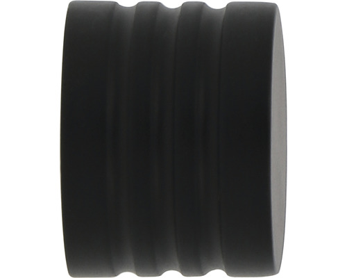 Embout pour Premium Black Line noir Ø 20 mm 2 pces Embout de tringle à rideaux avec rainures