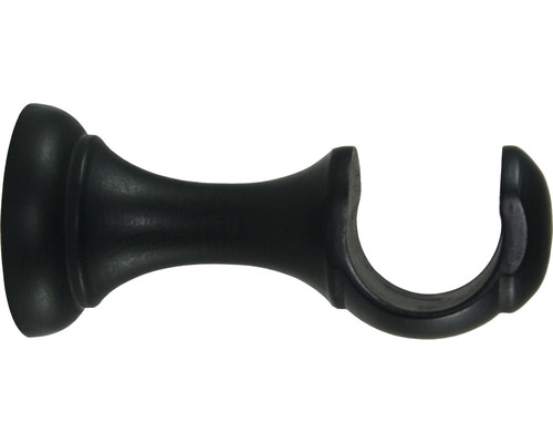 Support 1 voie pour Love Autrement Black Line noir Ø 28 mm 8 cm de longueur 1 pce Support de tringle à rideaux en métal