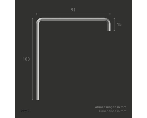 Image des dimensions d''un profilé