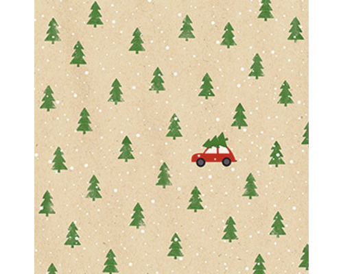 Servietten Weihnachten ByN Little red Car natur