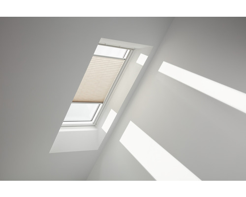 Store plissé Velux lin uni à commande manuelle FHL S06 1275SWL