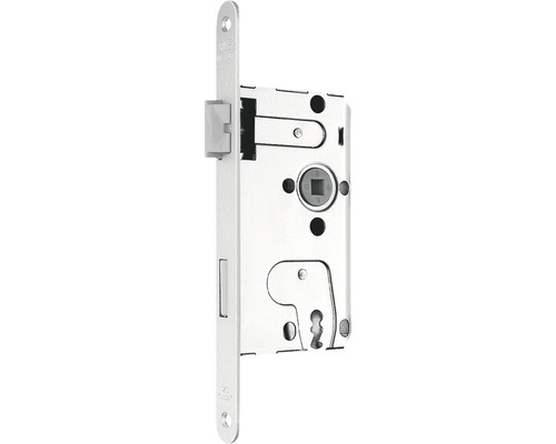 Serrure à encastrer de porte intérieure BKS 0415 à droite, PZ, 55/72/8, DIN, rainure, têtière 20x235 mm acier inoxydable brossé