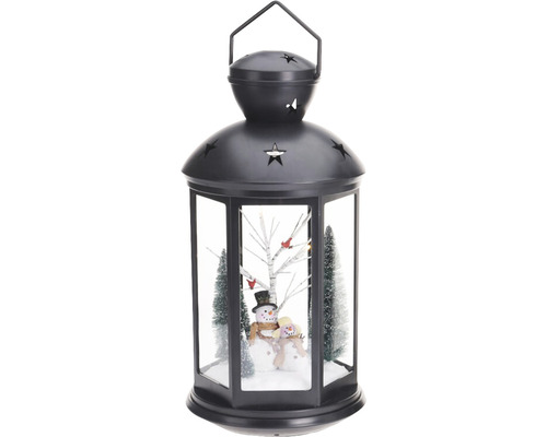 Lanterne Noël intérieur Lafiora Lanterne avec bonhomme de neige h 43 cm couleur d'éclairage blanc chaud