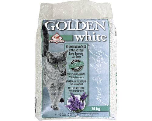 Litière pour chat Golden white senteur lavande 14 kg