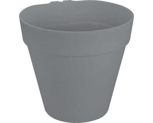 Grauer Blumentopf aus Kunststoff
