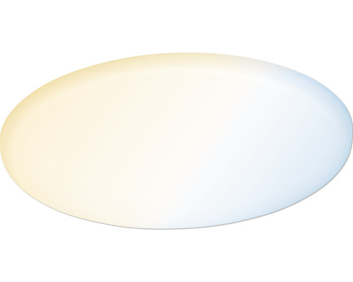 Panneau LED encastrable Smart Home Zigbee IP44 15W 1000 lm 3000- 6500 K Ø 185 mm Ø d'encastrement 60-160 mm Veluna VariFit Tunable White satin 230V - Compatible avec SMART HOME by hornbach Plafonnier ovale blanc