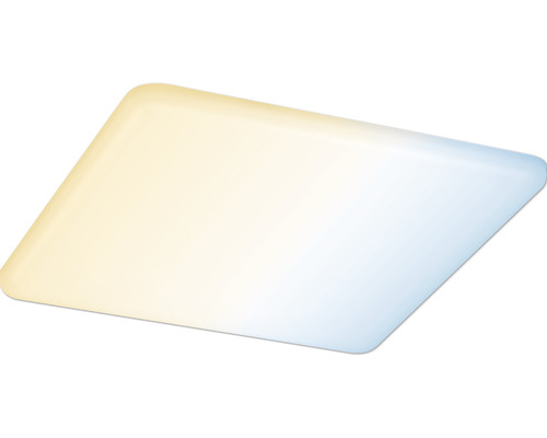 Panneau LED encastrable Smart Home Zigbee IP44 15W 1000 lm 3000- 6500 K 185x185 mm Ø d'encastrement 60-160 mm Veluna VariFit Tunable White satin 230V - Compatible avec SMART HOME by hornbach Plafonnier rectangulaire