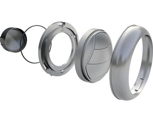 Einzelne Bestandteile eines Deckelsets für eine Revisionsöffnung