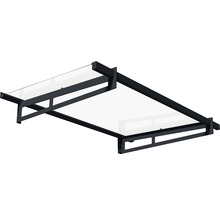 Auvent avec insert en verre et cadre