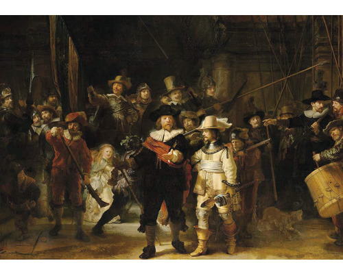 Le tableau La Ronde de nuit de Rembrandt représente un groupe de miliciens