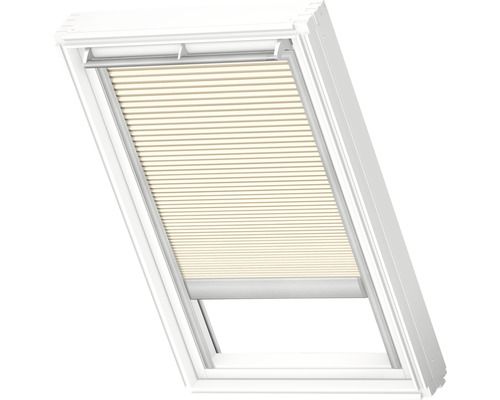 Store plissé Velux à énergie solaire ivoire uni FSC C06 1166S