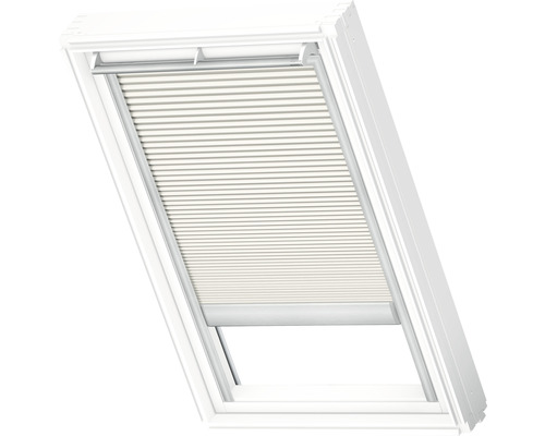 Store plissé alvéolaire Velux à commande électrique gris clair uni FMC MK08 1172SWL