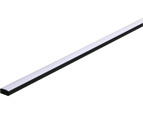 Paulmann Aluminium Profil Base mit Diffusor schwarz matt 1,0 m LED-Leuchtprofil