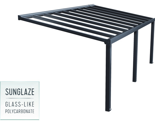 Toit de terrasse en aluminium et polycarbonate