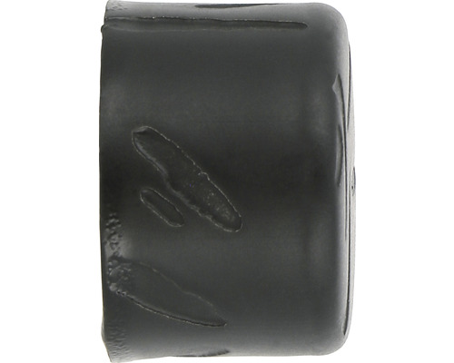 Embout martelé pour Loft Black Line noir Ø 28 mm 2 pces Embout en plastique