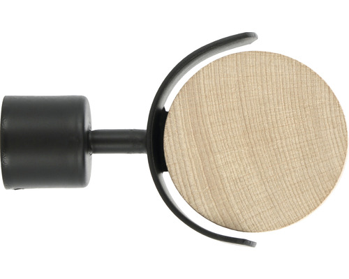 Embout cercle en bois pour Loft Black Line noir bois Ø 28 mm 1 pce