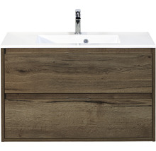 Waschtischunterschrank mit zwei Schubladen und Waschbecken