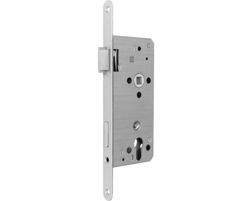 Serrure à encastrer de porte d'entrée BKS B-0024 links, PZ, 65/92/10, DIN, rainure, têtière 22x280 mm vernie argent nickel