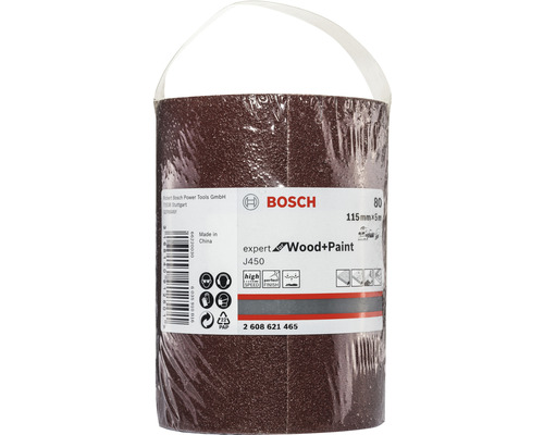 Bosch Schleifpapierrolle Expert Wood plus Paint, Körnung 80, 115 Millimeter mal 5 Meter