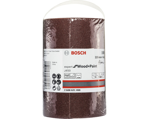 Bosch Expert Schleifpapierrolle für Holz und Farbe, Körnung 100, circa 115 mm x 5 m