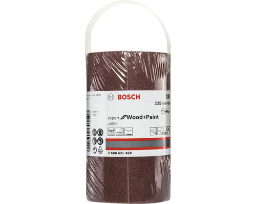 Bosch Expert Schleifpapierrolle für Holz und Farbe, Körnung J450, 115 Millimeter mal 5 Meter