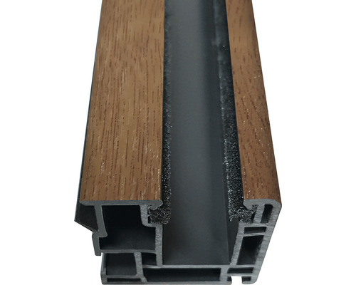 Rail de guidage de volets roulants golden oak 42x42x2200 mm Profilé de fenêtre en plastique aspect bois