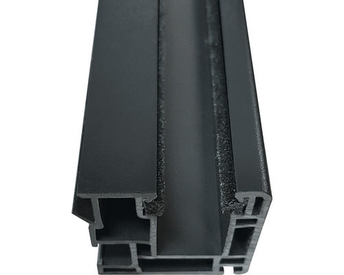 Rail de guidage de volets roulants titane 42x42x2200 mm Profilé de fenêtre en plastique en coupe transversale