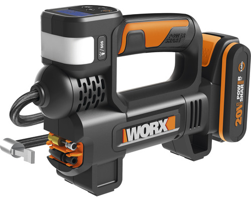 Worx Akku-Luftpumpe mit Digitalanzeige