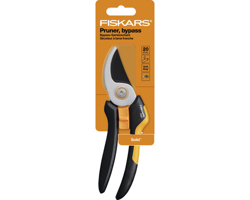 Sécateur à lame franche Fiskars sur l''emballage