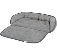 Graues Tierbett mit gesteppter Liegefläche