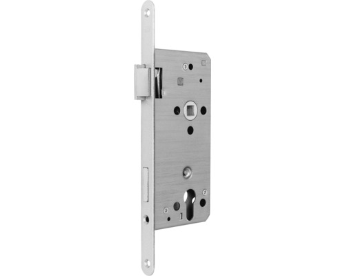 Serrure à encastrer de porte d'entrée BKS B-0024 links, PZ, 65/92/10, DIN, rainure, têtière 24x280 mm vernie argent nickel