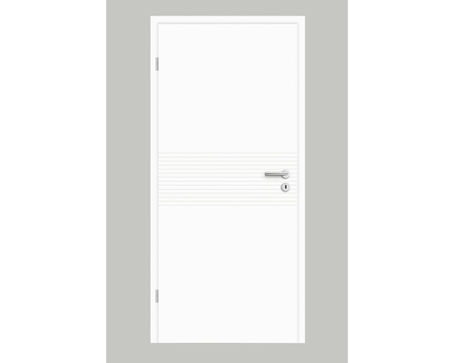 Porte intérieure Pertura Linum 08 laque blanche (semblable à RAL 9010) 86x198,5 cm à gauche