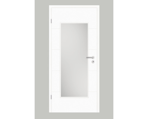 Porte intérieure Pertura Tilda 10 Design blanc (semblable à RAL 9003) 86x198,5 cm à gauche avec découpe HD (sans vitrage)