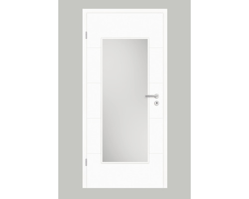 Porte intérieure Pertura Tilda 10 Design blanc (semblable à RAL 9003) 98,5x198,5 cm gauche avec découpe HD (sans vitrage)