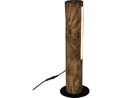 Lampadaire en bois avec éclairage LED intégré et câble d''alimentation