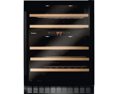 Weinkühlschrank Amica WK 341 110-1 S BxHxT 59.5 x 82 x 62.5 cm Weinkühlschrank mit Holzeinlegeböden und digitaler Temperaturanzeige