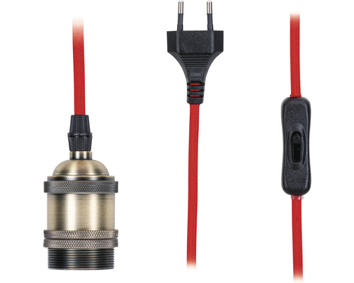 Pendelleuchte mit Fassung, Stecker und Schalter
