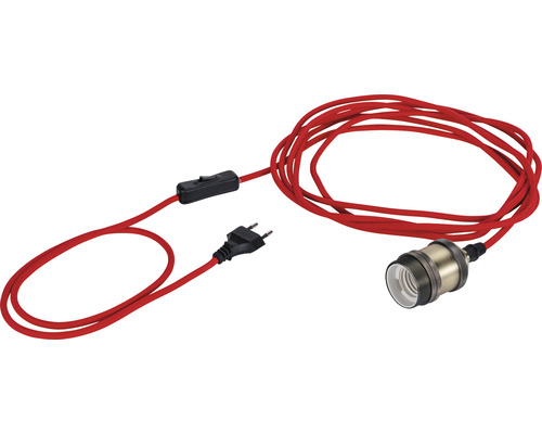 Textilkabelpendel mit Stecker und Schalter