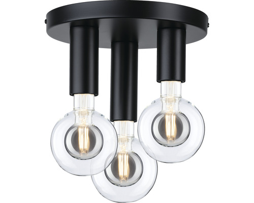 Deckenleuchte mit drei klaren Glaskugeln