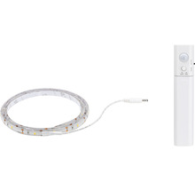 Capteur LED Strip 2,0W 180 lm 3000 K blanc chaud 20 LED 1,0 m avec détecteur de mouvements à piles 5V-thumb-0