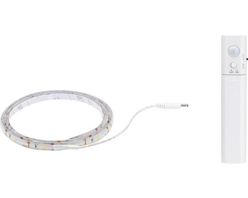 Capteur LED Strip 2,0W 180 lm 3000 K blanc chaud 20 LED 1,0 m avec détecteur de mouvements à piles 5V
