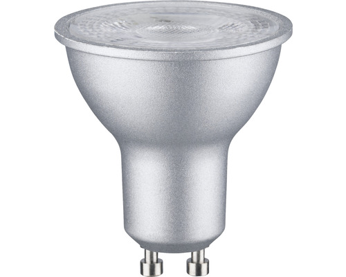 Réflecteur LED à intensité lumineuse variable GU10/7W chrom mat 460 lm 2700 K blanc chaud 36° convient au système URail
