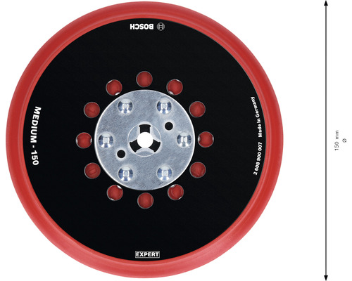Feuille abrasive disque perforations multiples moyen Bosch, Ø 150 mm
