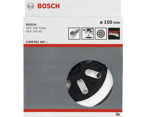 Plateau de ponçage Bosch GEX 150 Turbo dans sa boîte