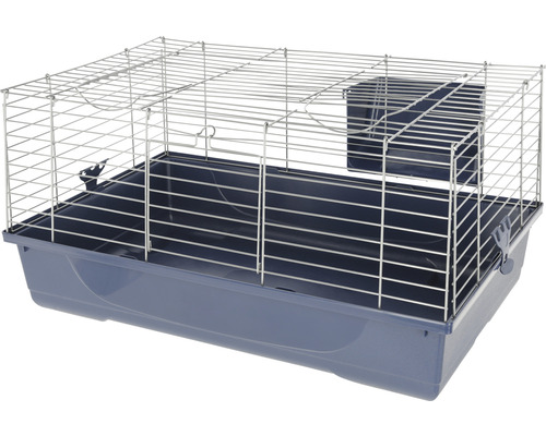 Cage pour rongeurs Gabbia Baldo avec rack à foin 80 80 x 45 x 42 cm bleu-argent