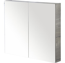 Spiegelschrank Sanox 70 x 13 x 65 cm tabacco 2-türig doppelt verspiegelt