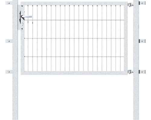 Portillon simple ALBERTS Flexo 125 x 80 cm 6/5/6 dormant 40x40 avec poteaux 6 x 6 cm galvanisé à chaud