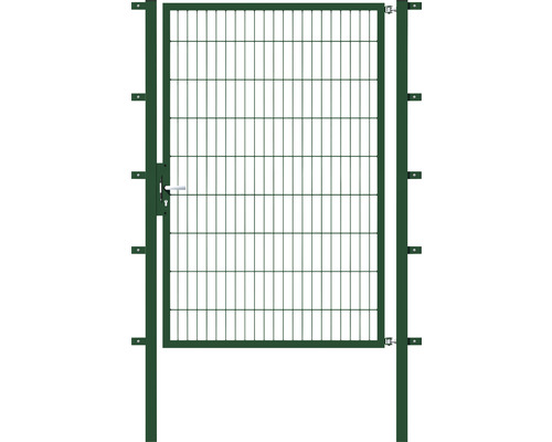 Portillon simple ALBERTS Flexo 125 x 180 cm 6/5/6 dormant 40x40 avec poteaux 6 x 6 cm vert